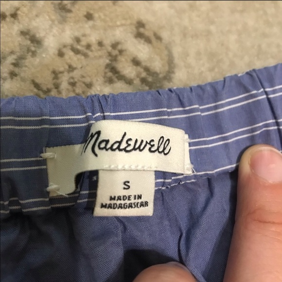 Madewell bistro skirt blue stripe cute lined EUC - Picture 4 of 4